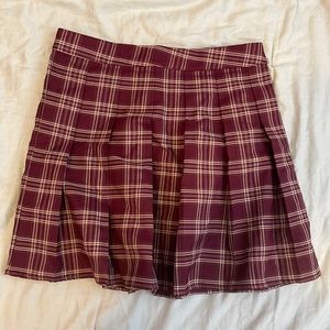 Cute plaid flare skirt